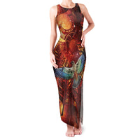 New Zealand Kea Bird Matariki Personalised Family Matching Tank Maxi Dress and Hawaiian Shirt Silver Fern Maori Pattern