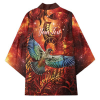 New Zealand Kea Bird Matariki Personalised Kimono Silver Fern Maori Pattern