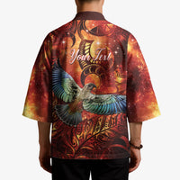New Zealand Kea Bird Matariki Personalised Kimono Silver Fern Maori Pattern