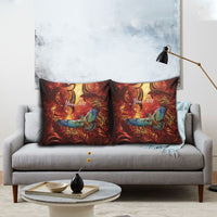 New Zealand Kea Bird Matariki Personalised Pillow Cover Silver Fern Maori Pattern
