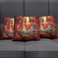 New Zealand Kea Bird Matariki Personalised Pillow Cover Silver Fern Maori Pattern