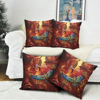 New Zealand Kea Bird Matariki Personalised Pillow Cover Silver Fern Maori Pattern
