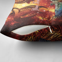New Zealand Kea Bird Matariki Personalised Pillow Cover Silver Fern Maori Pattern