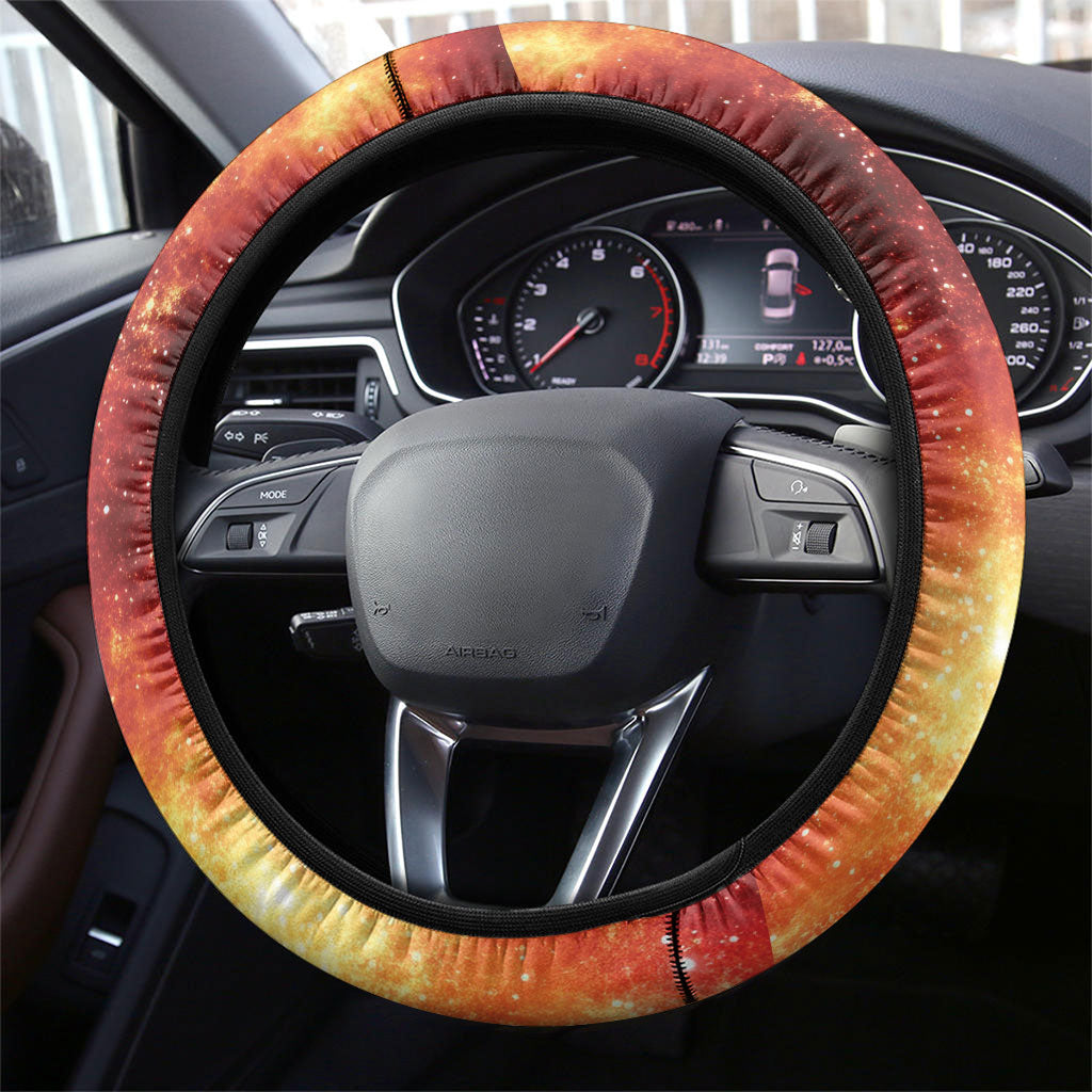 New Zealand Kea Bird Matariki Steering Wheel Cover Silver Fern Maori Pattern