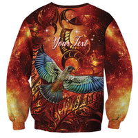 New Zealand Kea Bird Matariki Personalised Sweatshirt Silver Fern Maori Pattern