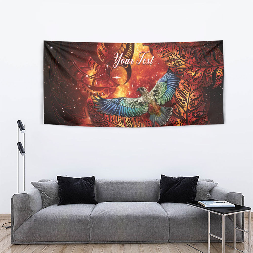 New Zealand Kea Bird Matariki Personalised Tapestry Silver Fern Maori Pattern LT22 - Polynesian Pride