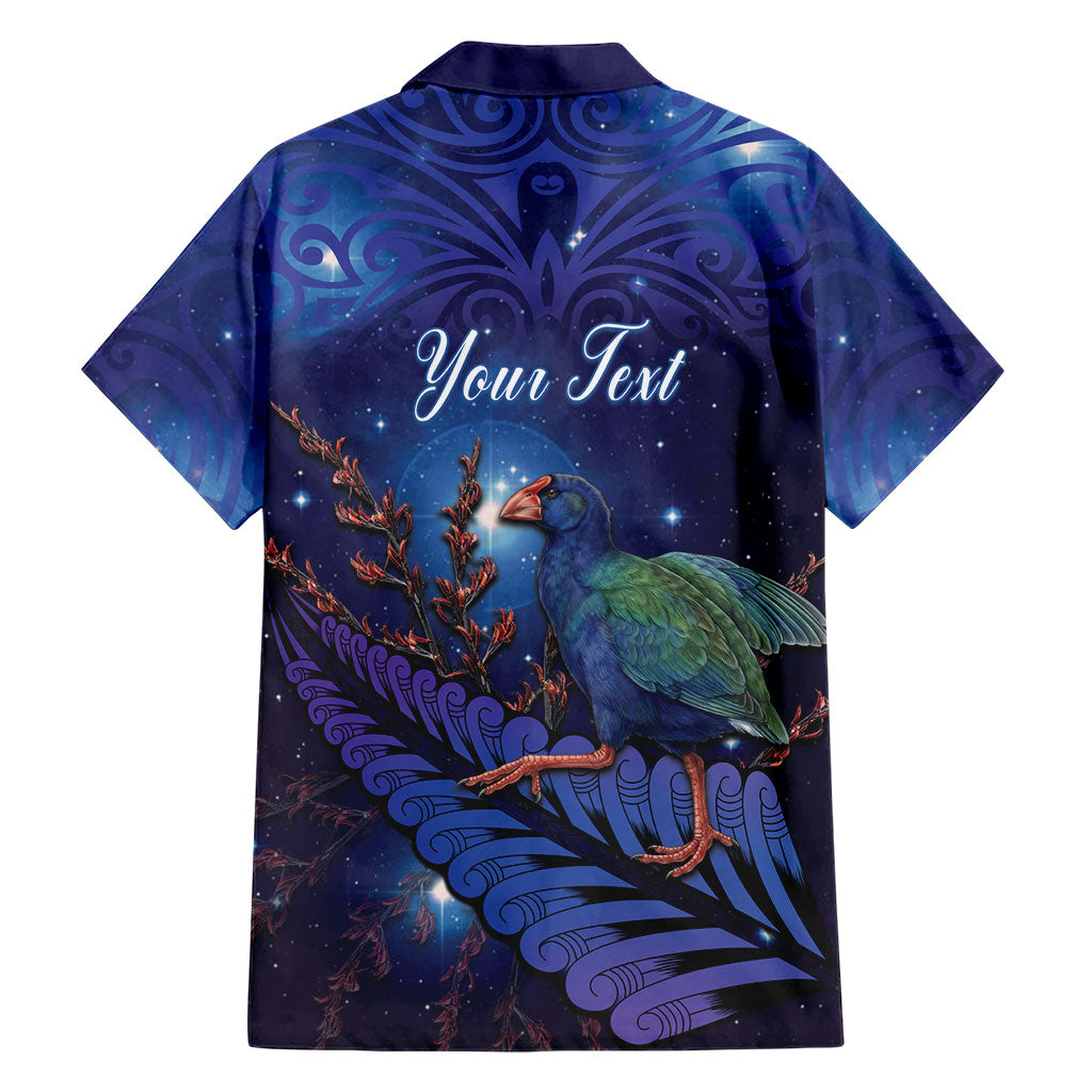 Takahe New Zealand Personalised Family Matching Mermaid Dress and Hawaiian Shirt Harakeke Silver Fern Maori Pattern