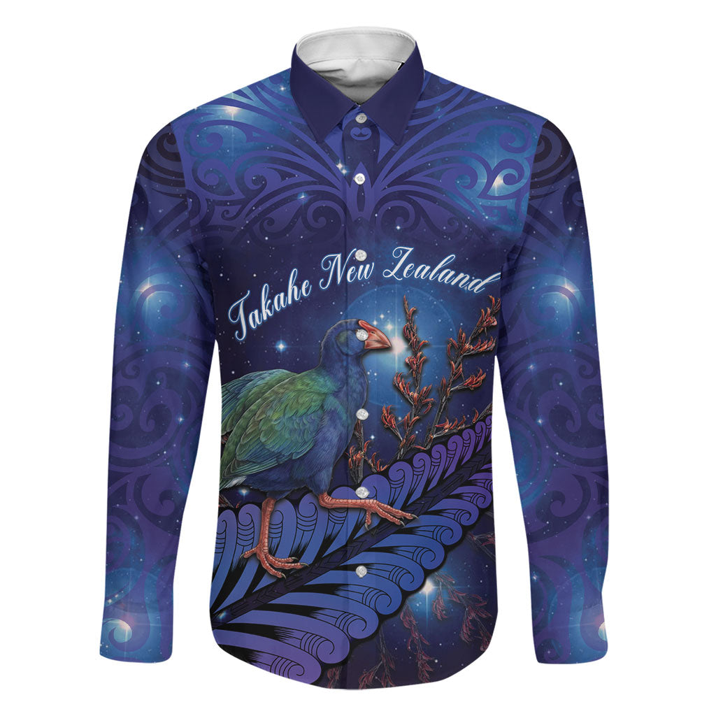 Takahe New Zealand Personalised Family Matching Mermaid Dress and Hawaiian Shirt Harakeke Silver Fern Maori Pattern