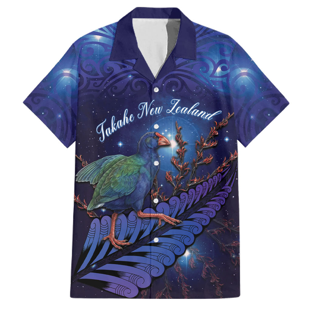 Takahe New Zealand Personalised Family Matching Off Shoulder Short Dress and Hawaiian Shirt Harakeke Silver Fern Maori Pattern