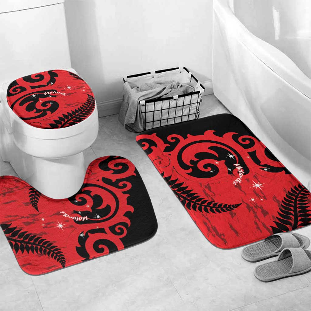 New Zealand Matariki Bathroom Set Maori New Year Koru Pattern