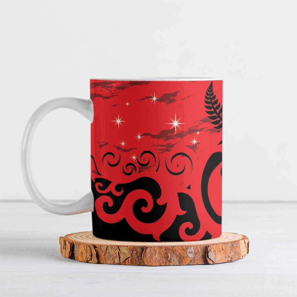 New Zealand Matariki Ceramic Mug Maori New Year Koru Pattern
