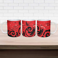 New Zealand Matariki Ceramic Mug Maori New Year Koru Pattern