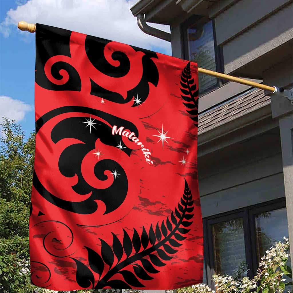New Zealand Matariki Garden Flag Maori New Year Koru Pattern