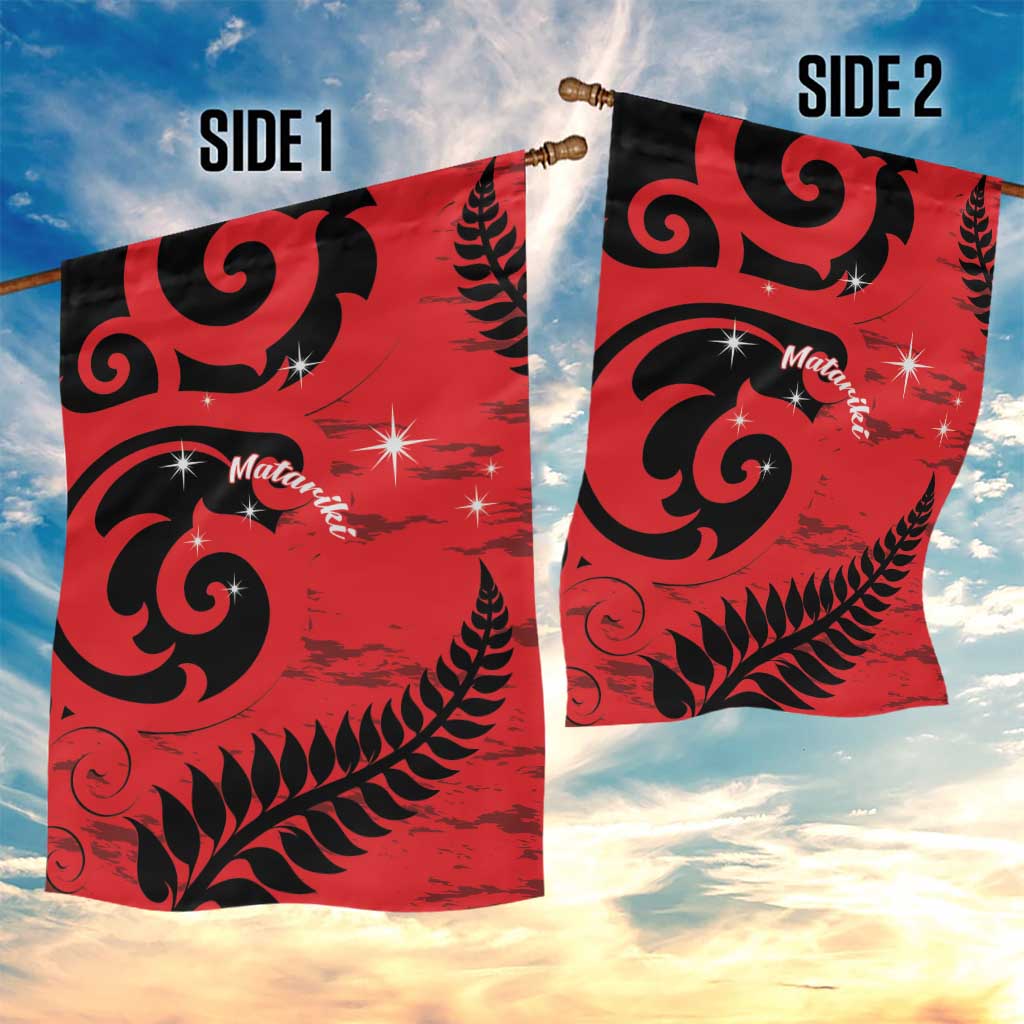 New Zealand Matariki Garden Flag Maori New Year Koru Pattern