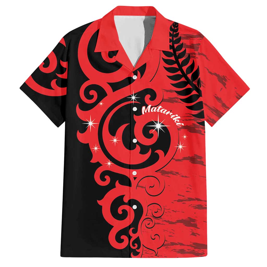 New Zealand Matariki Hawaiian Shirt Maori New Year Koru Pattern LT22 Red - Polynesian Pride