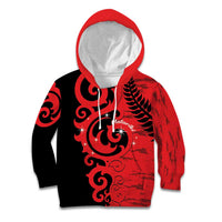 New Zealand Matariki Kid Hoodie Maori New Year Koru Pattern LT22 Hoodie Red - Polynesian Pride