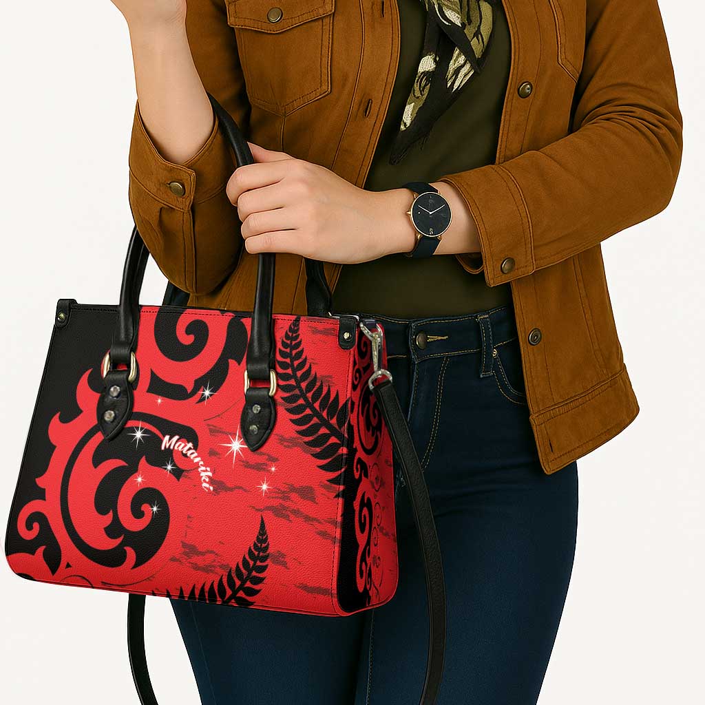 New Zealand Matariki Leather Bag Maori New Year Koru Pattern