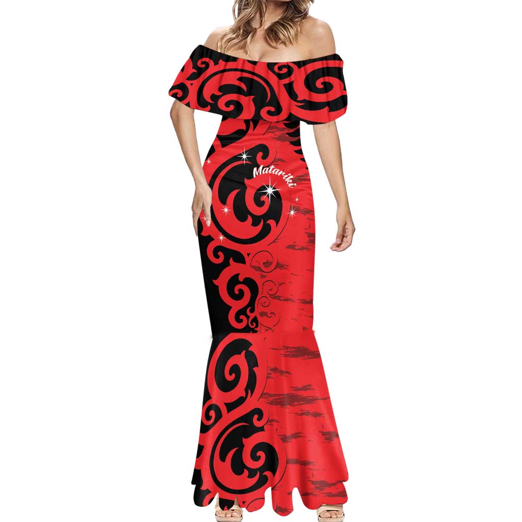 New Zealand Matariki Mermaid Dress Maori New Year Koru Pattern