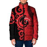 New Zealand Matariki Padded Jacket Maori New Year Koru Pattern