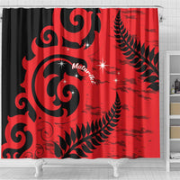 New Zealand Matariki Shower Curtain Maori New Year Koru Pattern