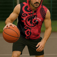 New Zealand Matariki Sleeveless Zip Hoodie Maori New Year Koru Pattern