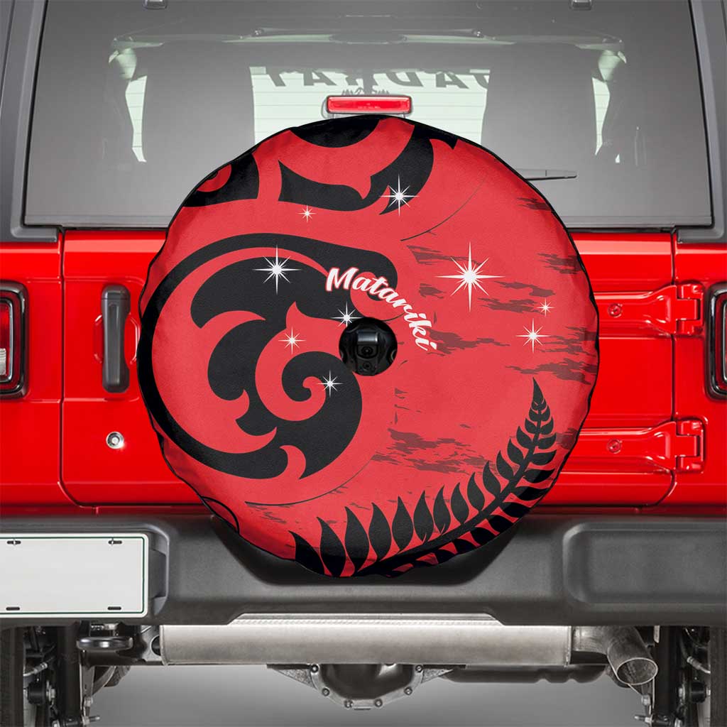 New Zealand Matariki Spare Tire Cover Maori New Year Koru Pattern