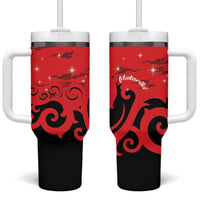 New Zealand Matariki Tumbler With Handle Maori New Year Koru Pattern