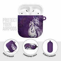 New Zealand Matariki AirPods Case Maori Manaia Galaxy Silver Fern Purple Color
