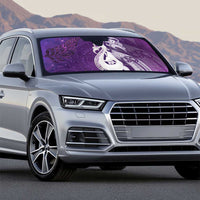 New Zealand Matariki Auto Sun Shade Maori Manaia Galaxy Silver Fern Purple Color