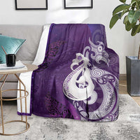 New Zealand Matariki Blanket Maori Manaia Galaxy Silver Fern Purple Color