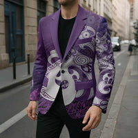 New Zealand Matariki Blazer Maori Manaia Galaxy Silver Fern Purple Color