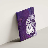 New Zealand Matariki Canvas Wall Art Maori Manaia Galaxy Silver Fern Purple Color