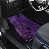 New Zealand Matariki Car Mats Maori Manaia Galaxy Silver Fern Purple Color