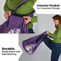 New Zealand Matariki Grocery Bag Maori Manaia Galaxy Silver Fern Purple Color