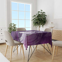 New Zealand Matariki Tablecloth Maori Manaia Galaxy Silver Fern Purple Color