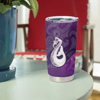 New Zealand Matariki Tumbler Cup Maori Manaia Galaxy Silver Fern Purple Color