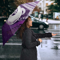 New Zealand Matariki Umbrella Maori Manaia Galaxy Silver Fern Purple Color