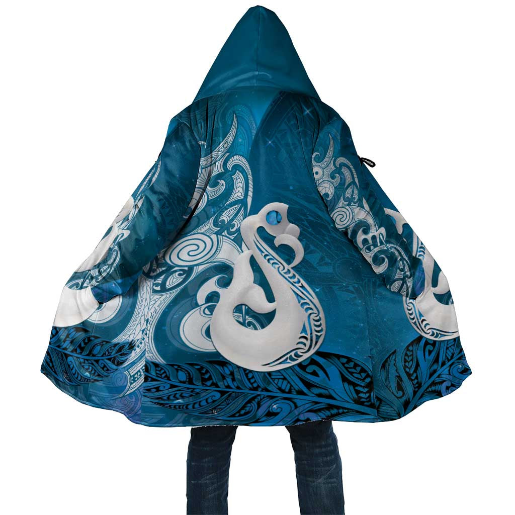 New Zealand Matariki Cloak Maori Manaia Galaxy Silver Fern Blue Color LT22 Unisex Blue - Polynesian Pride