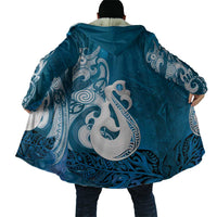 New Zealand Matariki Cloak Maori Manaia Galaxy Silver Fern Blue Color LT22 - Polynesian Pride