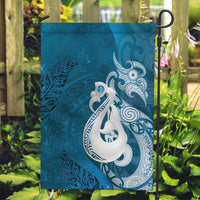New Zealand Matariki Garden Flag Maori Manaia Galaxy Silver Fern Blue Color