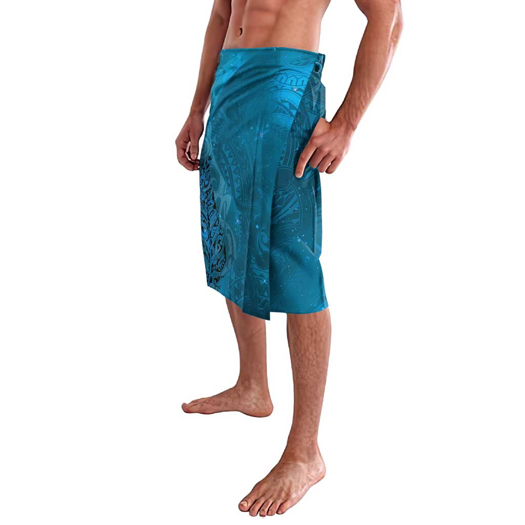 New Zealand Matariki Lavalava Maori Manaia Galaxy Silver Fern Blue Color