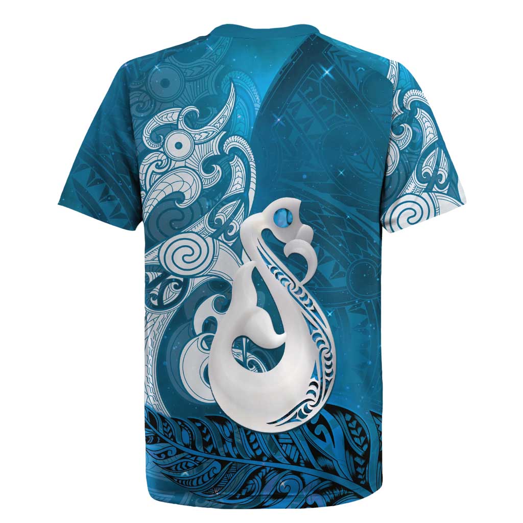 New Zealand Matariki Rugby Jersey Maori Manaia Galaxy Silver Fern Blue Color LT22 - Polynesian Pride