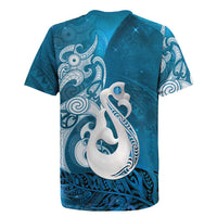 New Zealand Matariki Rugby Jersey Maori Manaia Galaxy Silver Fern Blue Color LT22 - Polynesian Pride