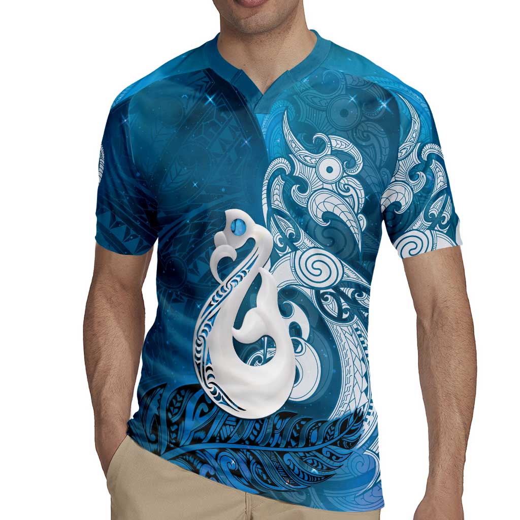 New Zealand Matariki Rugby Jersey Maori Manaia Galaxy Silver Fern Blue Color LT22 - Polynesian Pride