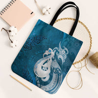 New Zealand Matariki Tote Bag Maori Manaia Galaxy Silver Fern Blue Color