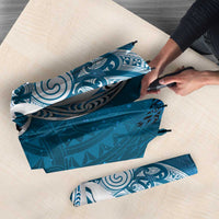 New Zealand Matariki Umbrella Maori Manaia Galaxy Silver Fern Blue Color LT22 - Polynesian Pride