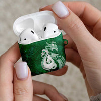 New Zealand Matariki AirPods Case Maori Manaia Galaxy Silver Fern Green Color