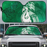 New Zealand Matariki Auto Sun Shade Maori Manaia Galaxy Silver Fern Green Color