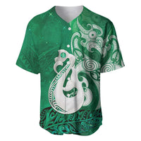 New Zealand Matariki Baseball Jersey Maori Manaia Galaxy Silver Fern Green Color