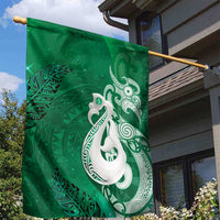 New Zealand Matariki Garden Flag Maori Manaia Galaxy Silver Fern Green Color